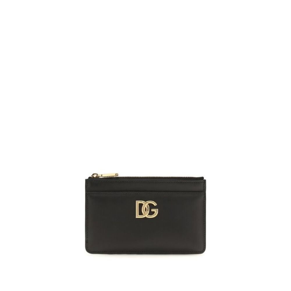 Dolce & Gabbana Black Calf Leather Bos Taurus Women's Wallet